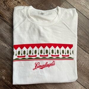 Leinenkugel's White Holiday Sweatshirt with Red and Green Design